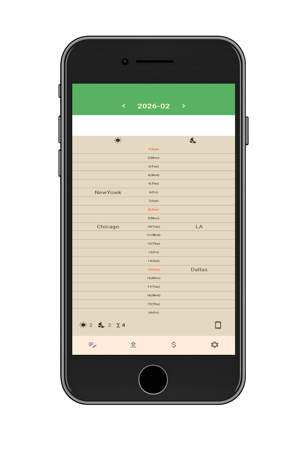 DEZURA Calendar mockup